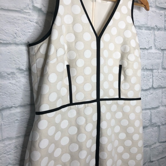 Ann Taylor Beige Sheath Dress Polka Dot - Picture 3 of 8